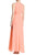 Sangria - SBJA939 Keyhole Pleated High Low Gown in Orange