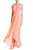 Sangria - SBJA939 Keyhole Pleated High Low Gown in Orange