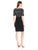 Adrianna Papell - 12260160 Lace Scalloped V-neck Sheath Dress in Black
