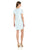 Donna Morgan - D4924M Short Sleeve Floral Lace Mini Dress in Blue