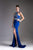Cinderella Divine - 71207 Two-Piece Floral Beaded Cutout Bodice Gown In Blue