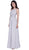 Sleeveless Lace and Chiffon A-Line Evening Dress