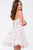 JVN45260 Strapless Floral Applique Short Dress