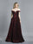 Dave & Johnny - A7137 Strappy Off-Shoulder A-Line Dress In Red and Black