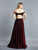 Dave & Johnny - A7137 Strappy Off-Shoulder A-Line Dress In Red and Black