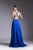 Cinderella Divine - 71401-1 Two-Piece Floral Embroidered A-Line Gown In Blue