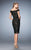 La Femme - 23080 Lace Peplum Cocktail Dress In Black