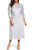 Alex Evenings - 417197 Mock Two-Piece Embroidered Cowl Back Dress in Gray