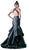 Cinderella Divine - 71477 Floral Embroidered Ruffled Mermaid Gown In Black