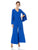 Taylor - 1140MJ V Neck Split Flared Long Sleeved Solid Jersey Jumpsuit In Blue