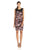 Jax - 1PWQ16B Abstract Printed Sheath Dress in Red and Multi-Color