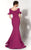 MNM Couture - Ruffle Accented Mermaid Dress 2144A in Purple