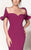 MNM Couture - Ruffle Accented Mermaid Dress 2144A in Purple