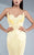 MNM Couture - Embellished Sweetheart Mermaid Dress G0511 in Yellow