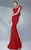MNM Couture - Detailed Sweetheart Mermaid Dress G0548 in Red