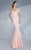 MNM Couture - Ornate Off-Shoulder Mermaid Gown G0592 in Pink