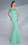 MNM Couture - Ornate Off-Shoulder Mermaid Gown G0592 in Green