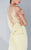 MNM Couture - Illusion Jewel Neck Trumpet Dress G0614 in Yellow
