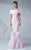 MNM Couture - Sleek Off-Shoulder Mermaid Dress G0620 in Pink