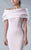 MNM Couture - Sleek Off-Shoulder Mermaid Dress G0620 in Pink