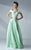 MNM Couture - Off Shoulder A Line Long Gown G0622 in Green