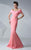 MNM Couture - Ruched Off Shoulder Mermaid Gown G0633 in Pink
