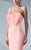 MNM Couture - Fan Bustline Trumpet Dress G0646 in Pink