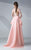 MNM Couture - Embroidered Floral Applique Gown G0649 in Pink