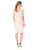 Taylor - 9508MJ Knee Length Pleated Cap Sleeve Sheath Dress In Pink