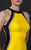 MNM Couture - N0033 High Neck Colorblock Evening Gown in Yellow