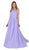 Poly USA - 7156 Convertible Strapless Chiffon A-Line Dress In Violet