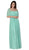 Poly USA - 7156 Convertible Strapless Chiffon A-Line Dress In Green