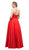 Cinderella Divine - 71584L Strapless Mikado Corset Ballgown In Red