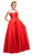 Cinderella Divine - 71584L Strapless Mikado Corset Ballgown In Red
