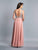 Dave & Johnny - A7159W Bead Embellished A-Line Evening Gown In Purple and Pink