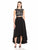 Aidan by Aidan Mattox - MN1E200681 Two Piece Lace High Low A-line Gown in Black and Neutral