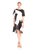 Donna Morgan - D4295M High Low Charmeuse Geo Print Dress in Black and Multi-Color