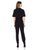Laundry - 97R24307 Front Zip V-neck Jumpsuit In Black