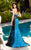 MNM Couture - 7165 Shear Beaded Strapless Mermaid Dress  in Blue and Black