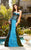 MNM Couture - 7165 Shear Beaded Strapless Mermaid Dress  in Blue and Black