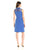 Anne Klein - 10642298 High Neck Lace Pleated Dress in Blue