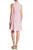 Nina Leonard - L5358A Sleeveless, Jewel A-line Dress in Red and White