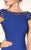 MNM Couture - C1203 Embellished Bateau Neck Sheath Dress in Blue