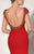 MNM Couture - C1203 Embellished Bateau Neck Sheath Dress in Red