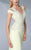 MNM Couture - Beaded Plunging Cut Outs Long Gown G0574 in Yellow