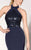 MNM Couture - N0058 High Neck Sequined Evening Gown in Blue
