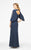 354 Ruched Jeweled Sheath Gown in Midnite