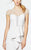 Daymor Couture - 355 Ruffled Illusion Bateau Neck Column Dress in White