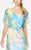 Daymor Couture - V-neck Cocktail Dress 380 in Multi-Color