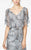 Daymor Couture - V-neck Cocktail Dress 380 in Gray